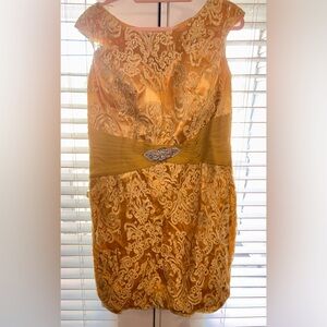 Luxurious Gold Embroidered Formal Dress